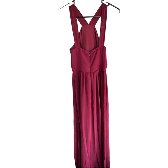 Lulu's Burgundy Maxi Dress - Picture 6 of 9